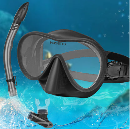 MUSETEX Divers' masks, Snorkeling Set with Snorkel, Adult Mask