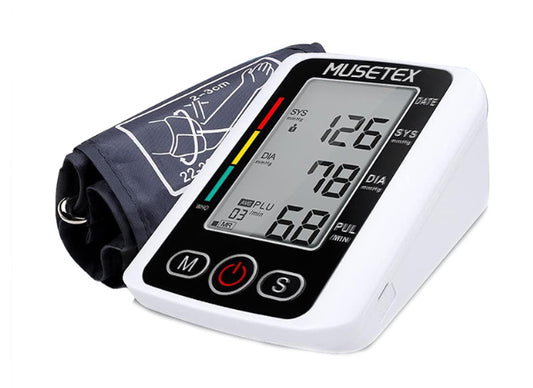 MUSETEX Pressure measuring apparatus，Electronic blood pressure monitor, home use, cuff upper arm type, test blood pressure meter, blood pressure measuring instrument