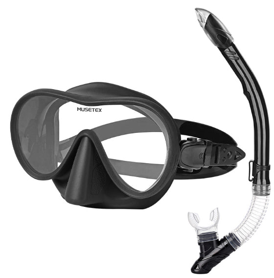 MUSETEX Divers' masks, Snorkeling Set with Snorkel, Adult Mask